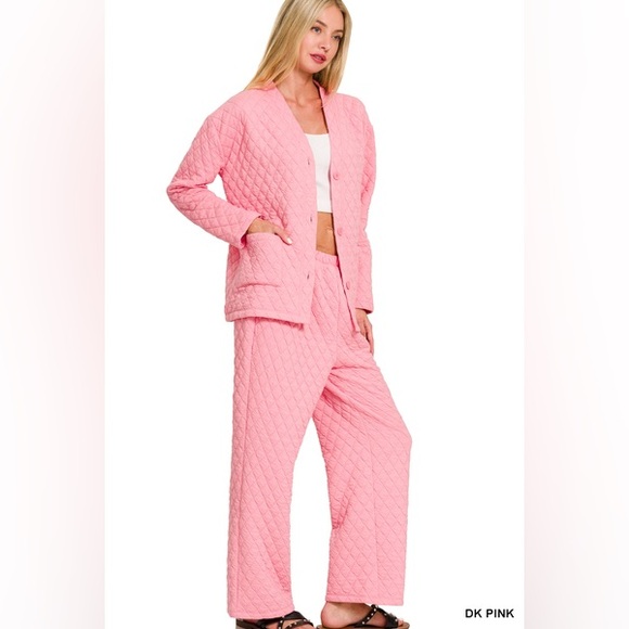 Z23 Zenana C13 QUILTED JACKET AND PANTS SET - Picture 2 of 12